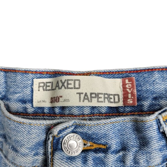 Levi 550 relaxed tapered jeans light wash 100% cotton size 10 Long womens - Picture 4 of 7